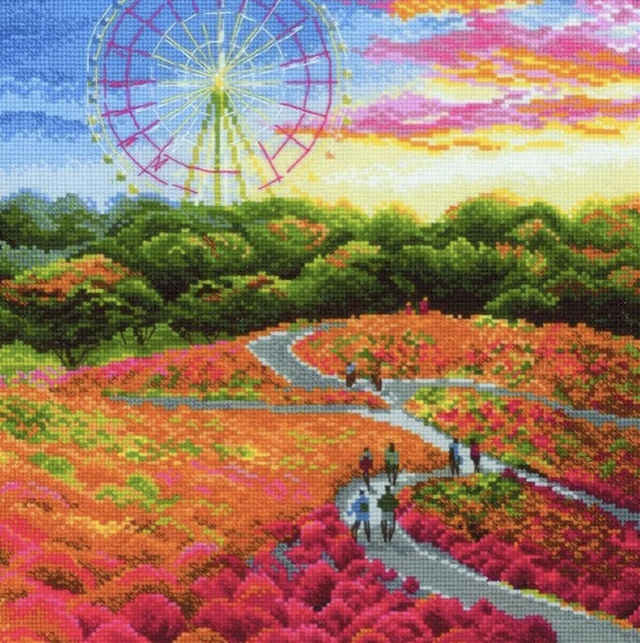 Riolis Hitachi Seaside Park Cross Stitch Kit 