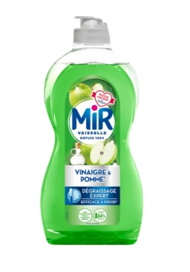 MIR Liquide vaisselle Vinaigre Pomme Dégraissage Expert à Froid