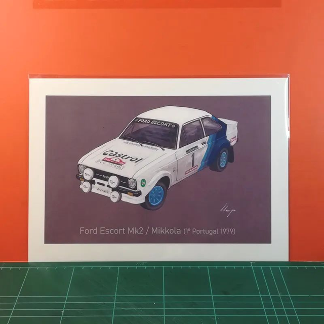 Artimotor prints - A4 1979 Ford Escort Mk2 – Hannu Mikkola (1º rally Portugal)