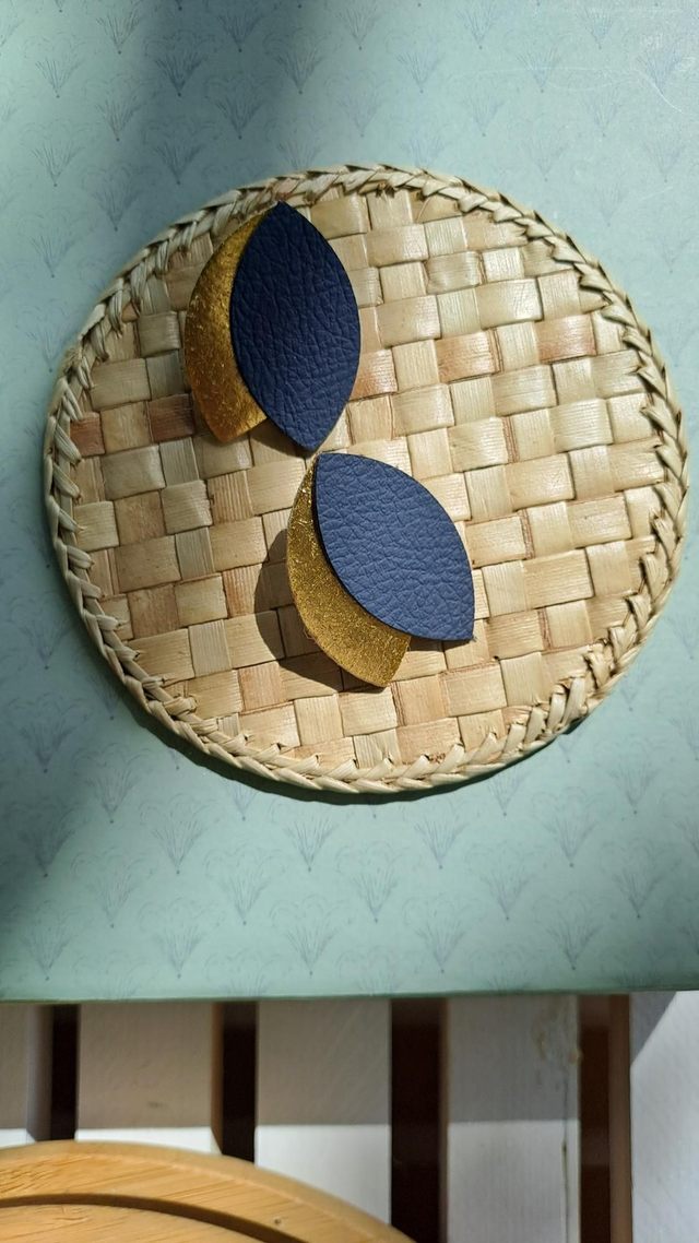 Boucles d'oreilles en matière végétale 