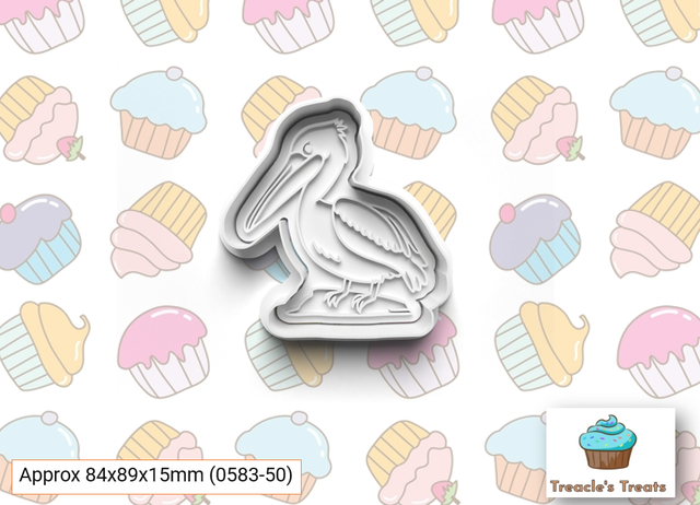 Pelican Fondant/cookie stamp with cutter 