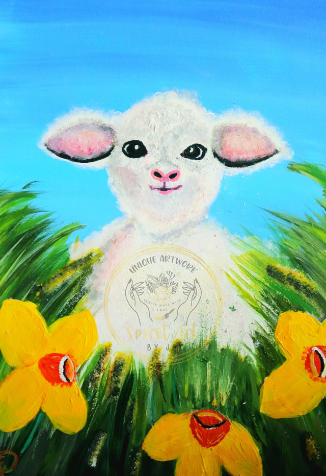 Spring Lamb & Daffodil