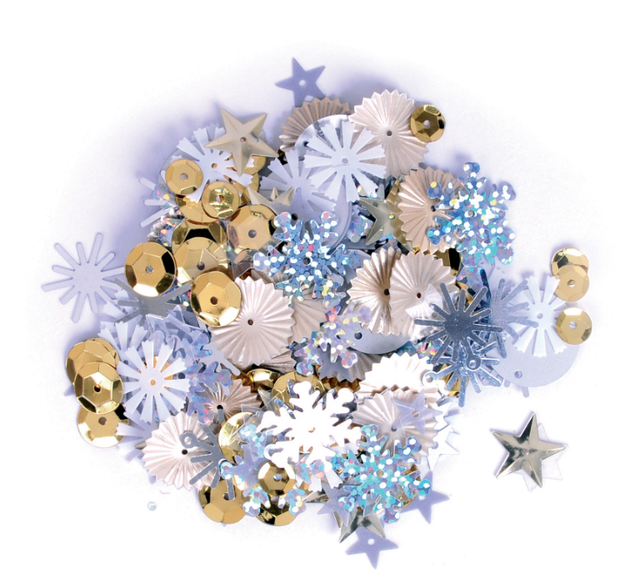 Sequins: Assorted Shapes &amp; Sizes: Silver and Gold
