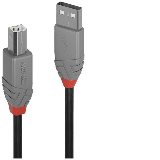 Lindy 5m USB 2.0 Type A To B Cable, Anthra Line