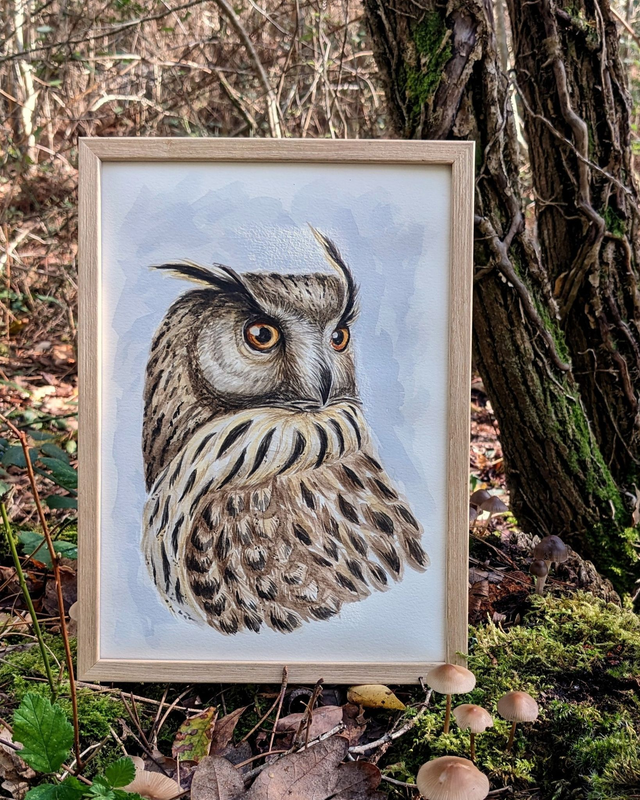 "Perçant" - Aquarelle originale