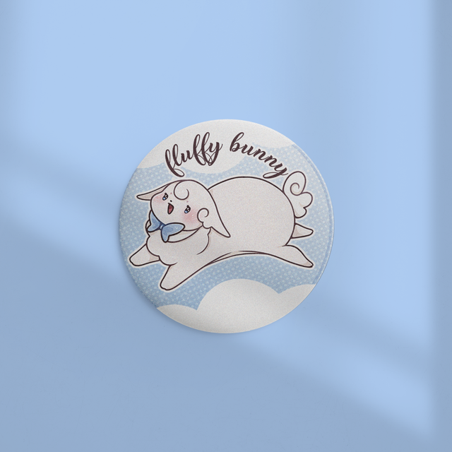 Badge effet mat sablé 44mm LAPINUAGE
