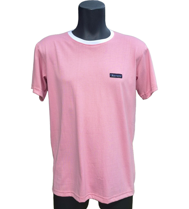Polera Línea Retro Manga Corta Palo Rosa