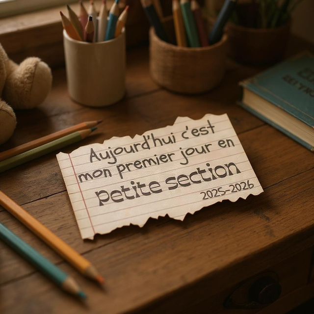 Pancarte rentrée scolaire - Panneau aujourd’hui c’est mon premier jour en…