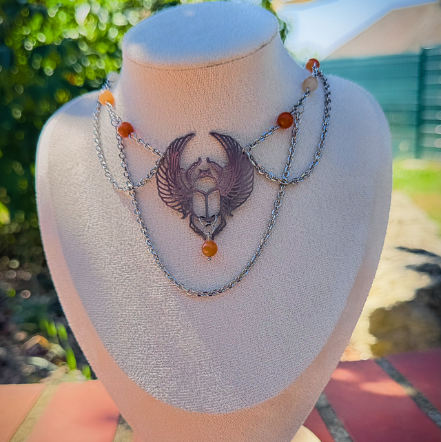 Collier NIL aventurine orange 