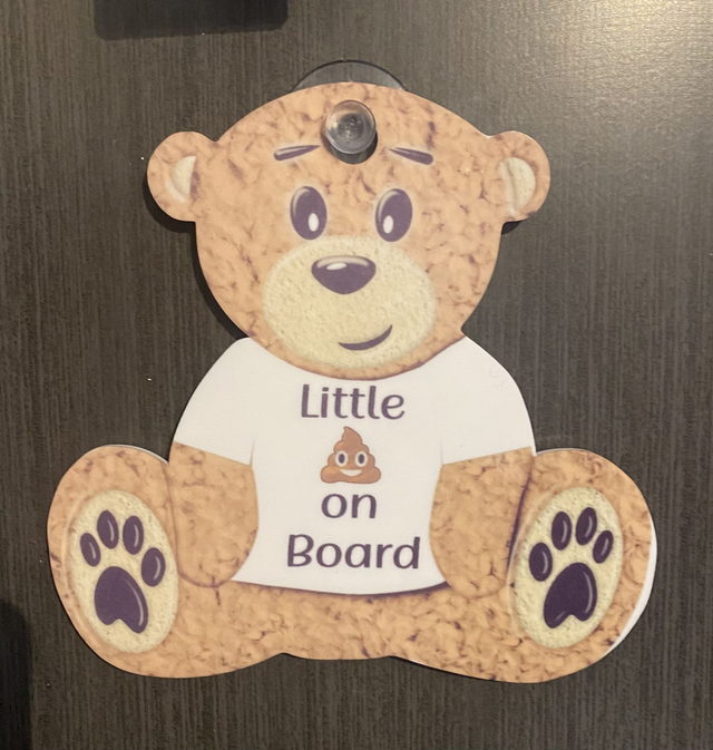 Little 💩 on board sign
