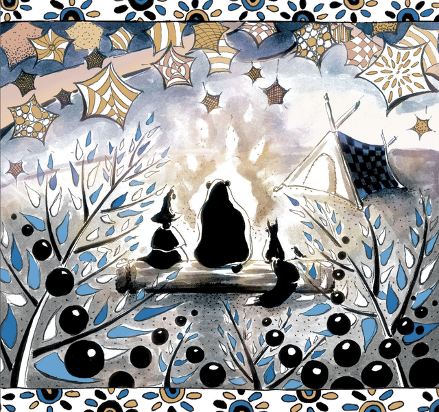 Carte - Affiche "Veillée entre amis"