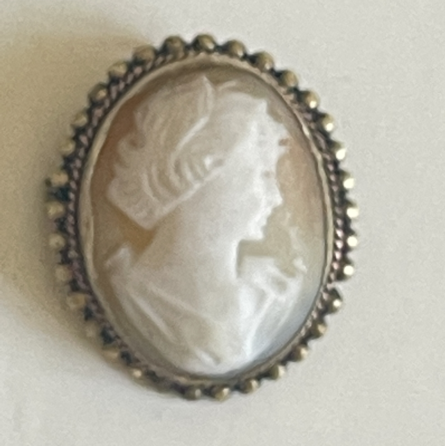 Gemme Kette Anhänger Antik-Style Brosche Porzellan