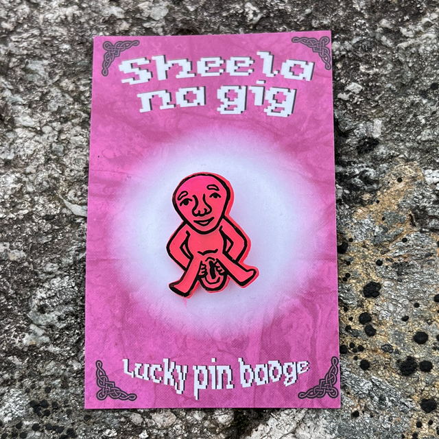 Sheela na Gig Pin Badge - Pink (D)