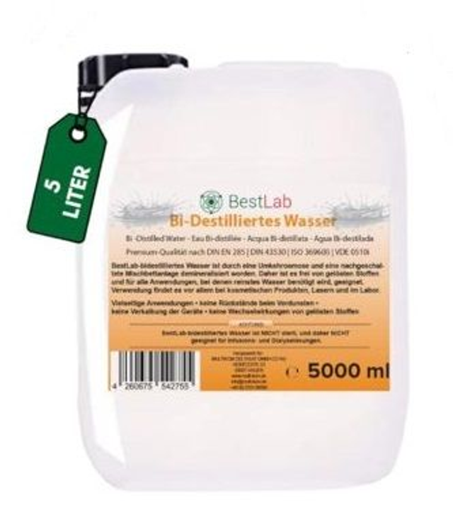 BestLab Bidestilliertes Wasser -5L