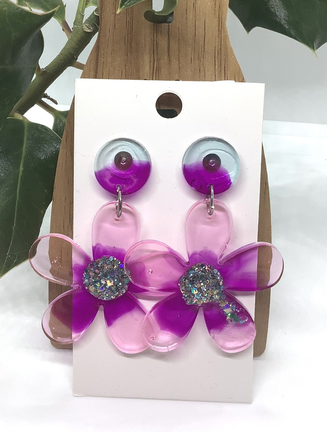 Boucles d’oreilles Fleurs Suspendues 