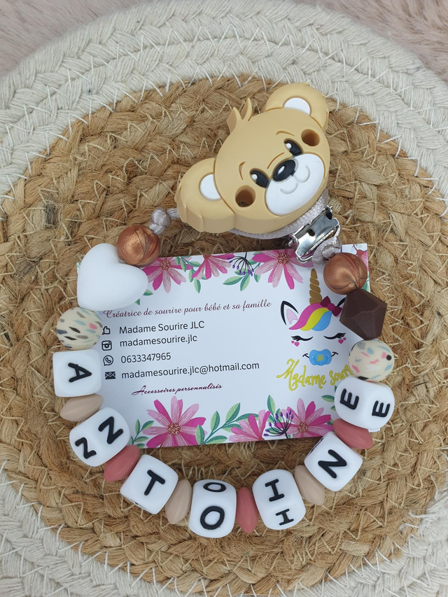 Attache tétine Coeur