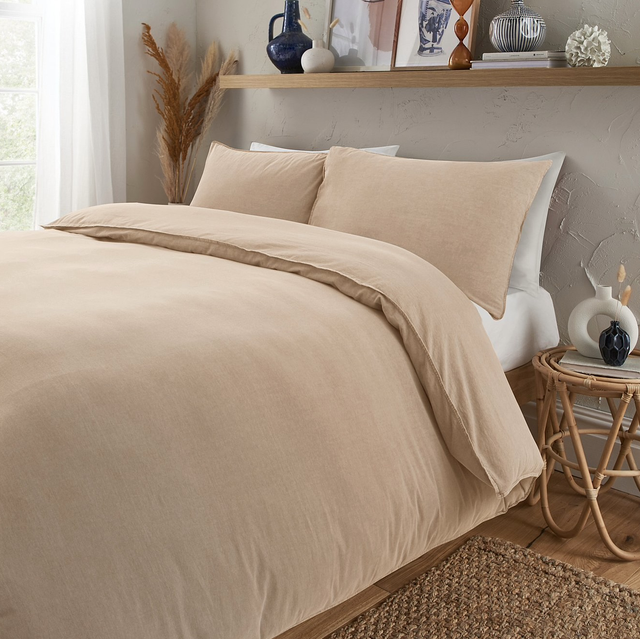 King Natural Relaxed Washed Cotton Duvet Set