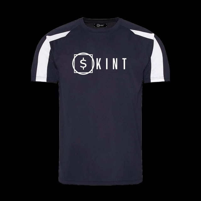 Skint Contrast Performace T shirt [Black]