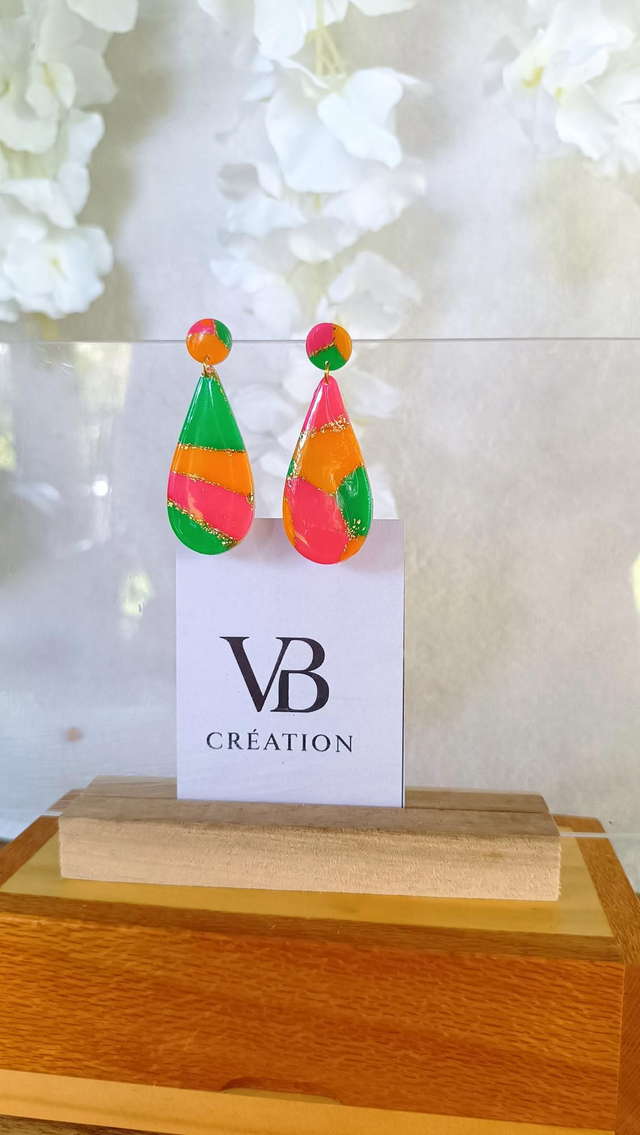 Grandes gouttes tricolores estivales