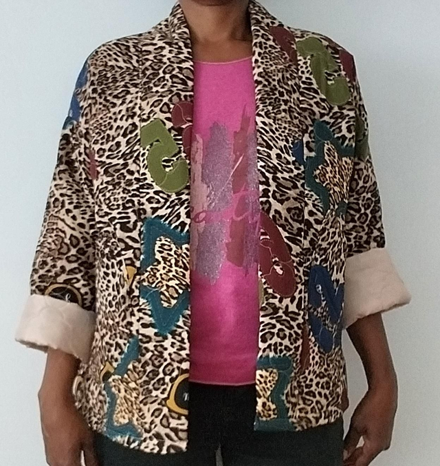 Veste matelassée imprimé Léopard 