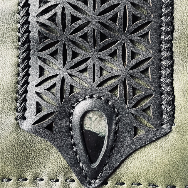 Blague à tabac serpentine verte