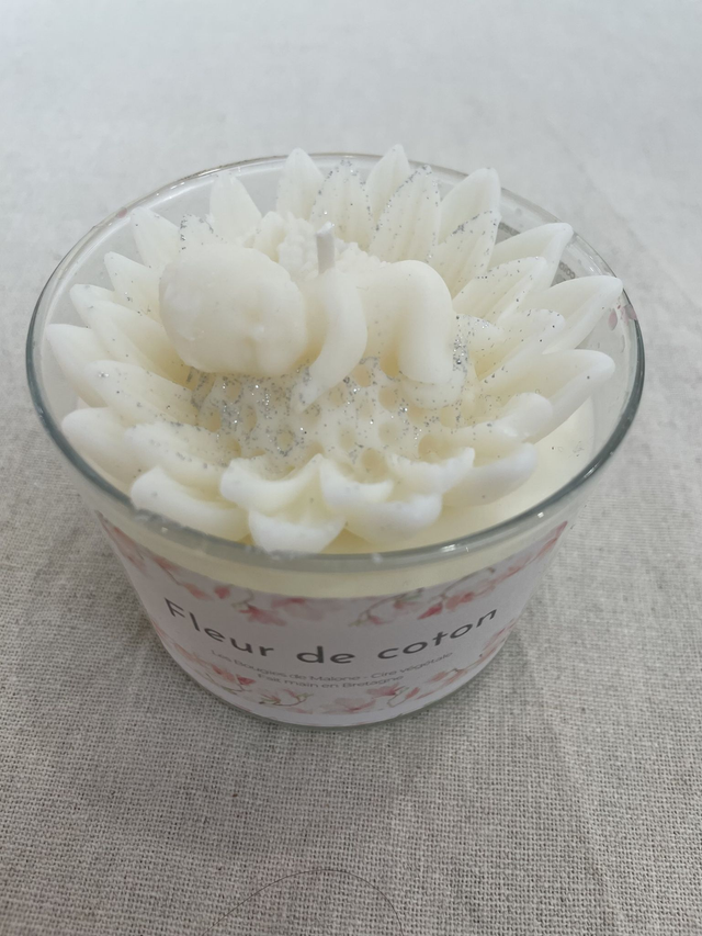 Bougie "petit ange" parfum fleur de coton