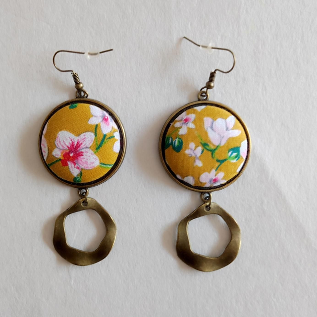 Boucles d'oreilles anneau martelé 