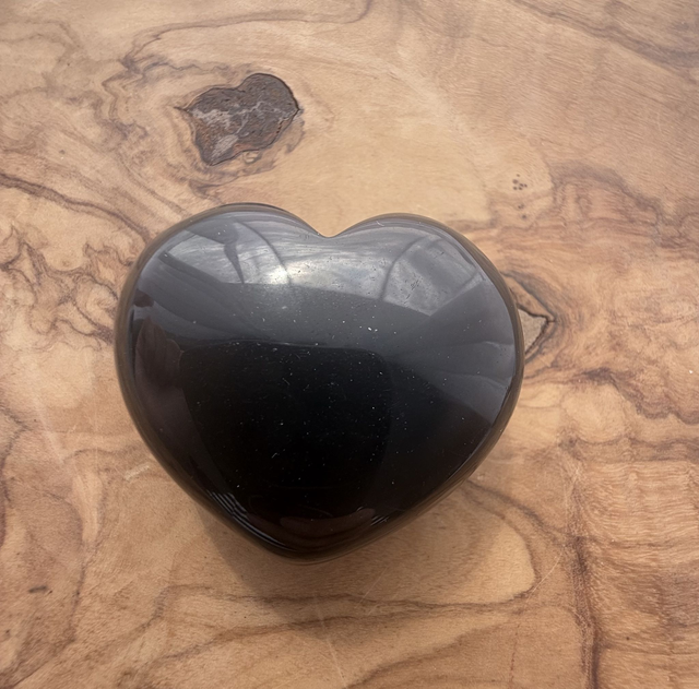 Obsidian Crystal Heart
