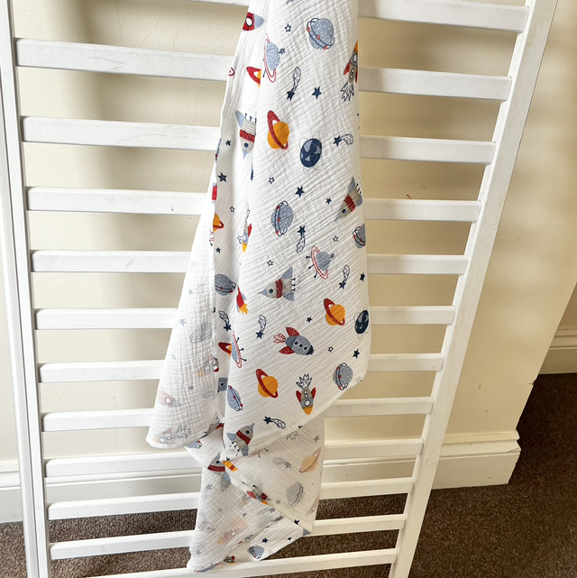 Muslin Swaddle with Space Adventure Print