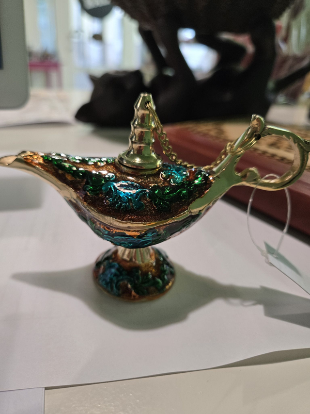 Aladdin Messinglampe 12 cm.