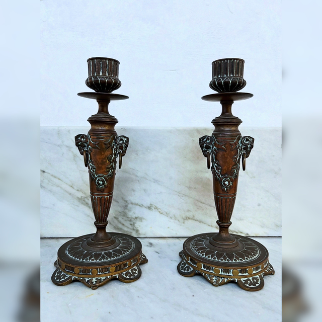 A Refined Pair Of 19th Century French Candlesticks
