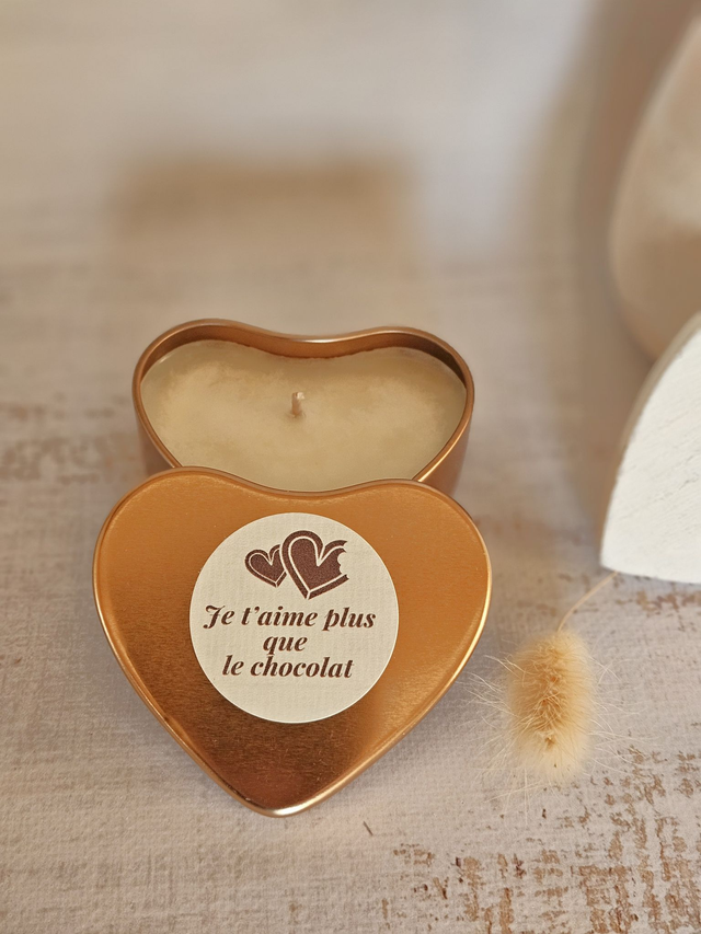 Rocher Praliné Bougie cœur 50gr