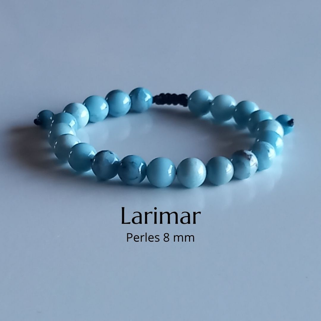 Bracelet ajustable en Larimar