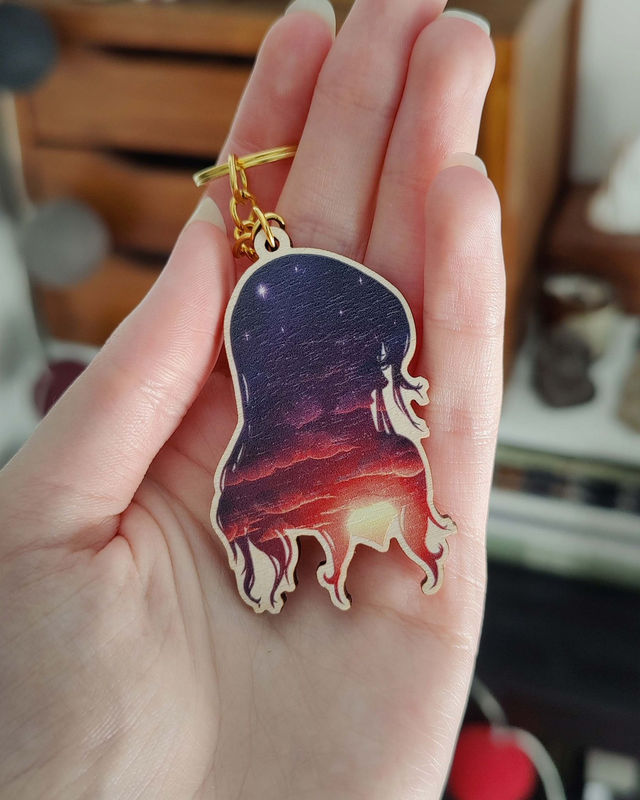 Porte-clé silhouette Crépuscule