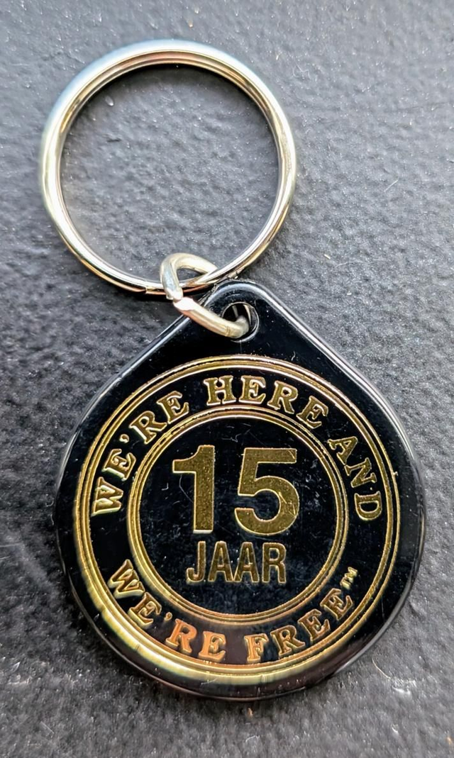 15 jaar plastic coin 