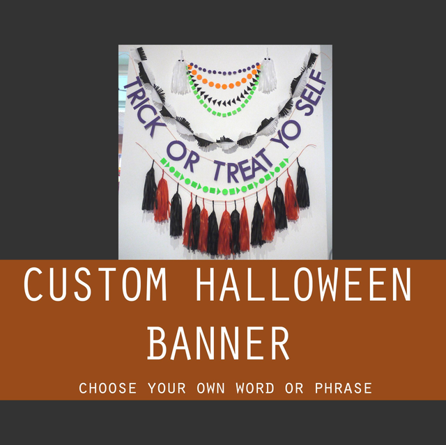 CUSTOM Halloween letter banner