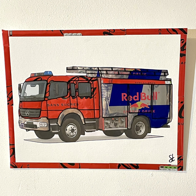 Tableau camion pompiers