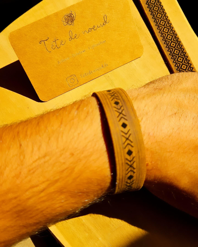Bracelet cuir tribal 
