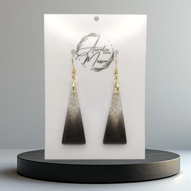 Boucles d'oreilles "Black Baccara"