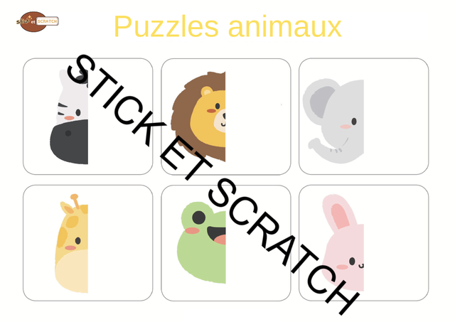 Trouver les paires animaux