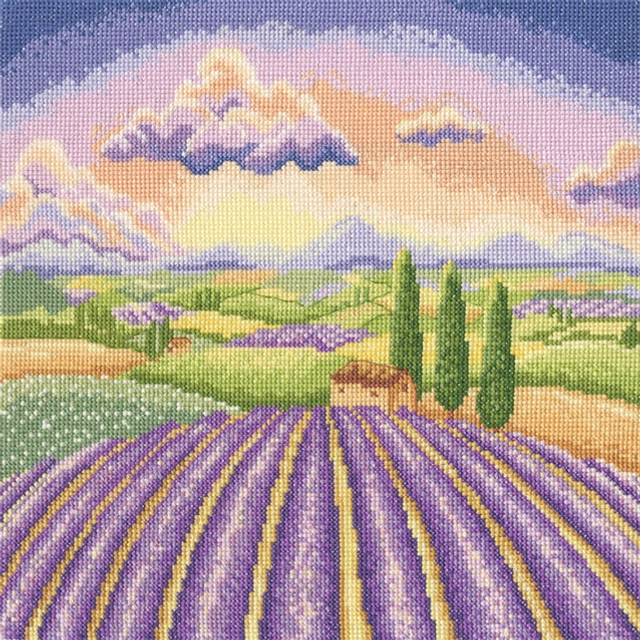 Lavender Fields Counted Cross Stitch Kit by Bothy Threads