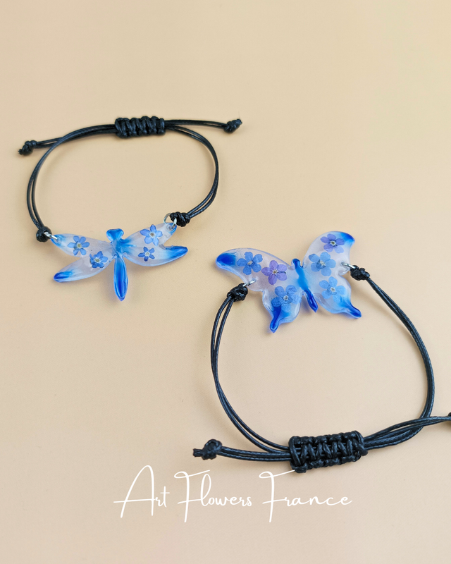 Bracelet Myosotis Papillon (Ne m'oubliez pas)