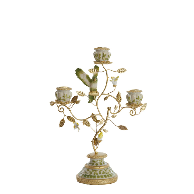 Chandelier perroquet vert