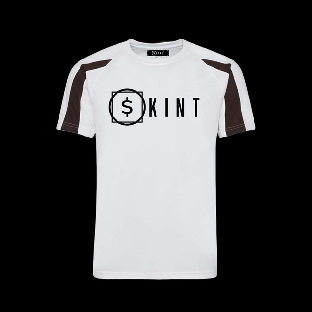 Skint Contrast Performace T shirt [White]
