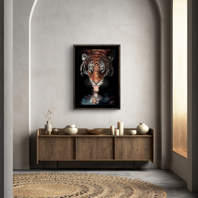 Tirage d’art Tigre La source 