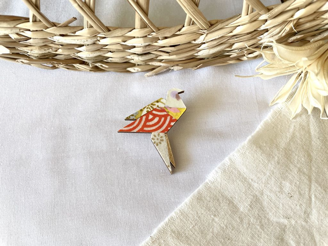 Broche Grue origami - Couleurs variées