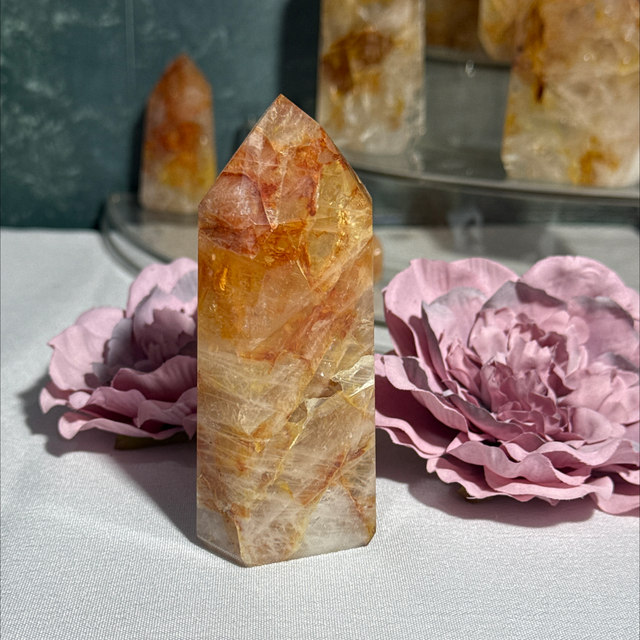 Brazilian golden healer fire quartz