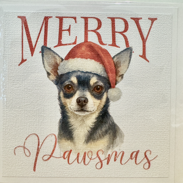 Chihuahua Pawsmas Card