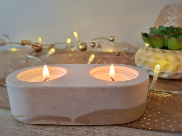 Porte-bougies double