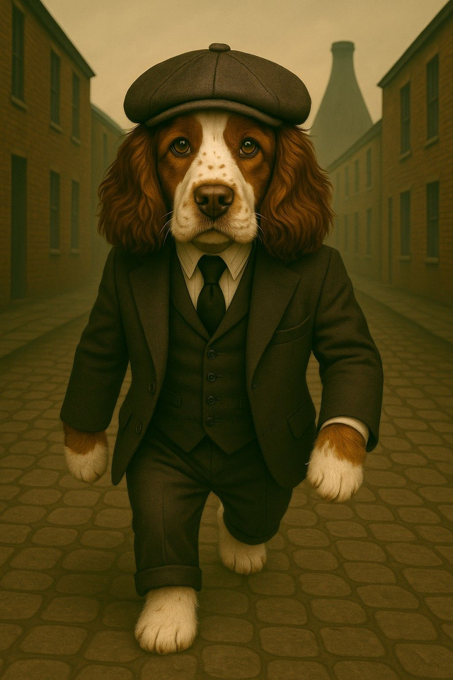 Cocker Spaniel Framed Canvas Peaky Pooch